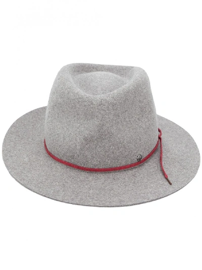 Maison Michel Fedora Hat In Grey