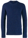 Roberto Collina Knitted Crew Neck Jumper In Blue