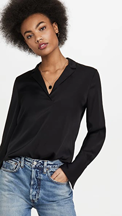 Kobi Halperin Rebekah Long-sleeve Silk Blouse In Black