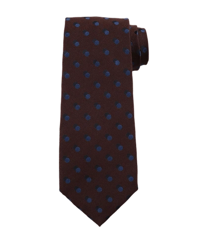 Isaia 3d-dotted Silk Tie In Burgundy