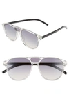 Dior Men's Square Extended-lens Grilamid Sunglasses In Crystal