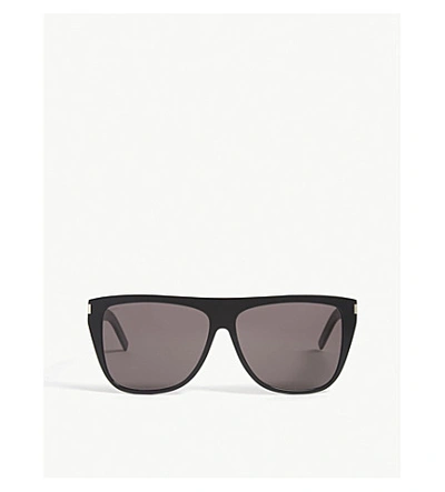 Saint Laurent Sl1 Slim Square-frame Sunglasses In Black