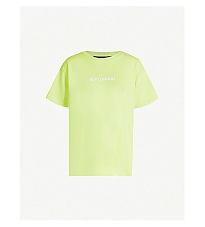 Boy London Logo-print Cotton-jersey T-shirt In Neon Green