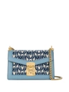 Miu Miu Confidential Logo-jacquard Shoulder Bag In Light Blue