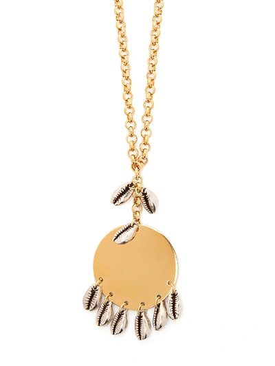 Isabel Marant Puka-shell Pendant Necklace In Silver