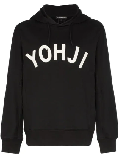 Y-3 Yohji Baseball-style Cotton Hooded Sweatshirt In Black