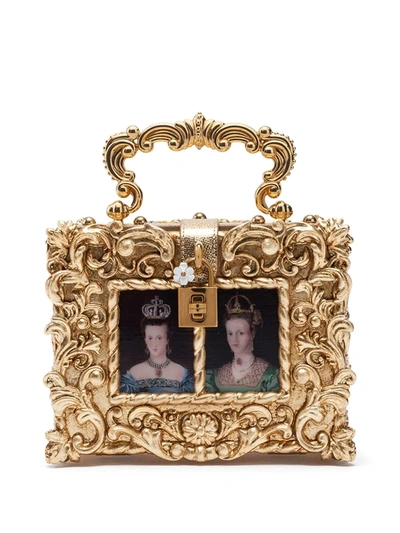 Dolce & Gabbana Dolce Box Regine Bag In Gold