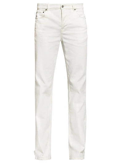Balenciaga Men's Fitted 5-pocket Stretch-denim Jeans In White