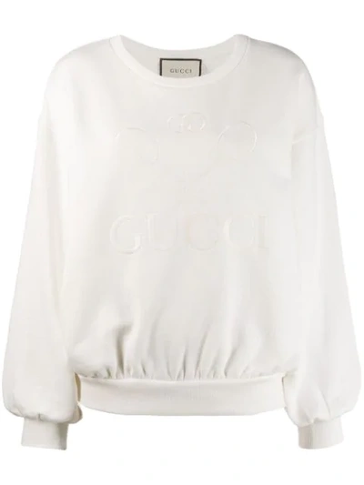 Gucci Oversize Sweatshirt With  Tennis In White
