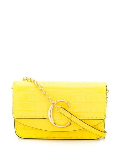 Chloé C Shoulder Bag In Yellow
