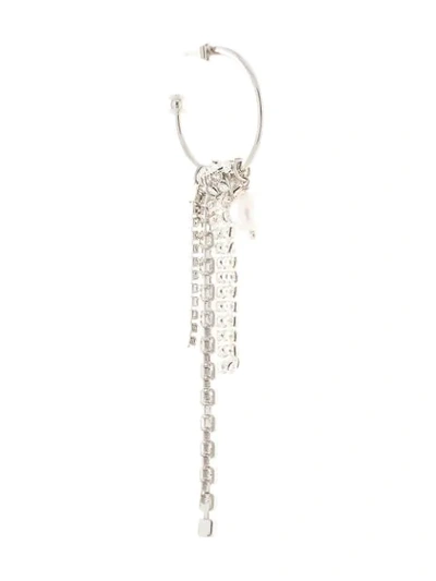 Justine Clenquet Holly Crystal Embellished Drop Earring In Silver