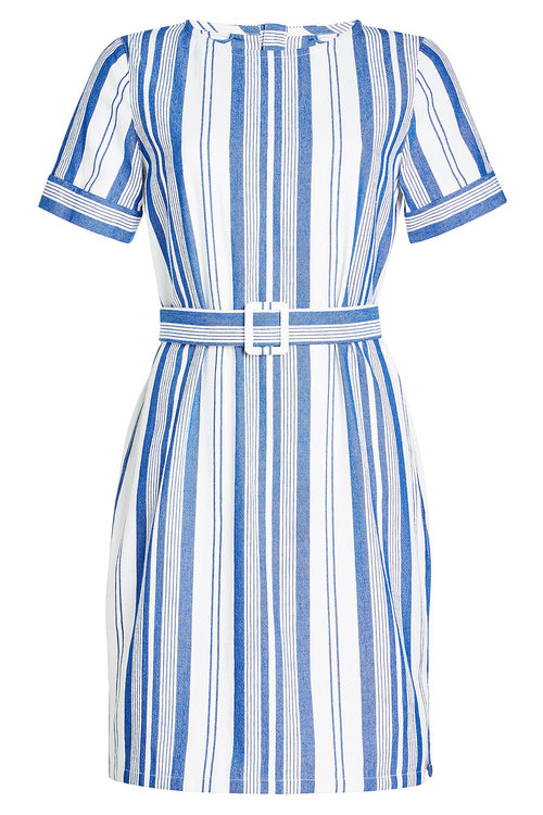 Naxos Striped Cotton Dress In Stripes | ModeSens