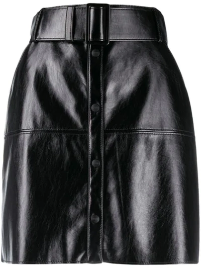 Msgm Belted Panelled Mini Skirt In 99