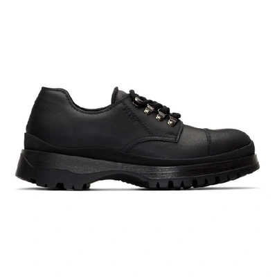 Prada Black Cap Toe Derbys