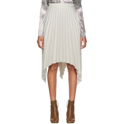 Acne Studios Ilsie Asymmetric Pleated Wool-blend Midi Skirt In Asymmetrical Pleated Skirt