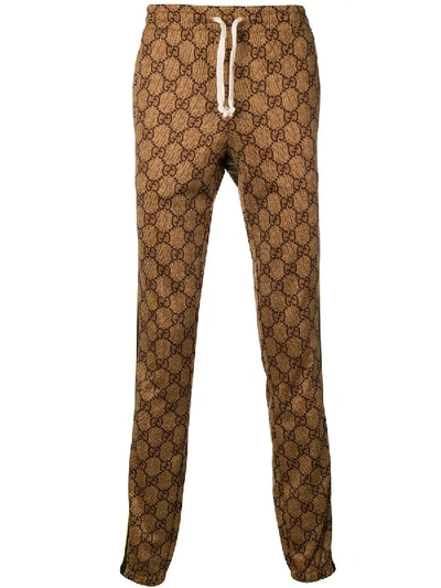 Gucci Gg Monogram Track Pants In Brown | ModeSens