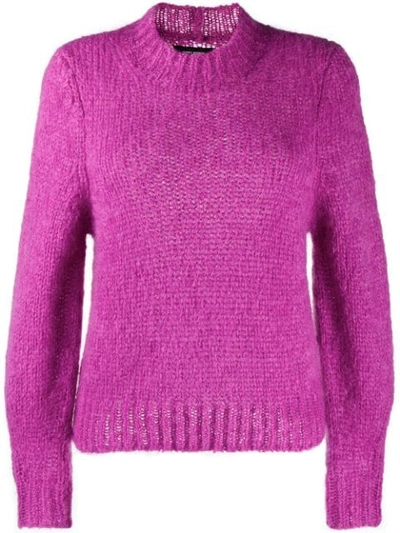 Isabel Marant Chunky Knit Jumper In Purple