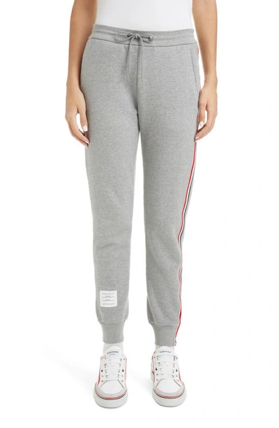 Thom Browne Side Stripe Joggers In Light Grey