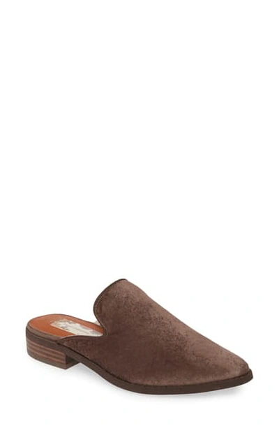 Band Of Gypsies Skipper Velvet Mule In Taupe