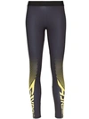 Givenchy Logo-print Stretch-jersey Leggings In 003 Black/ Yellow