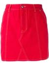 Sjyp Denim Mini Skirt In 067 Red