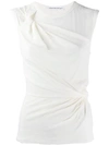 Alexander Wang T Twisted Crepe Jersey Top In White