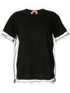 N°21 T-shirt In Black Fabric In Nero
