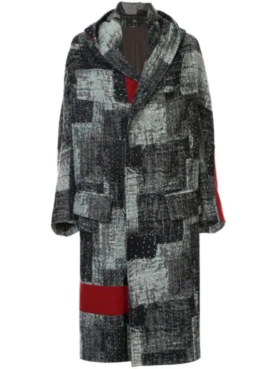 Y's Printed Hooded Jacket In Grey