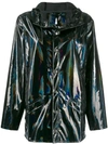 Rains Hooded Raincoat In Black