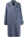 Theory Military Trench Coat In Blue