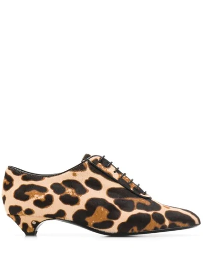 Laurence Dacade Lace Up Shoes Tizia 000153 In Leopard