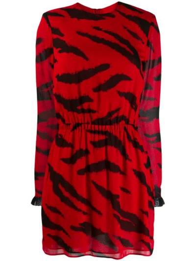 Philosophy Di Lorenzo Serafini Short Printed Dress In Red/black