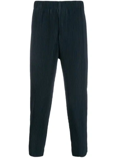 Issey Miyake Plissé Trousers In 74 Blue