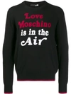 Love Moschino Quote Print Sweatshirt In Black