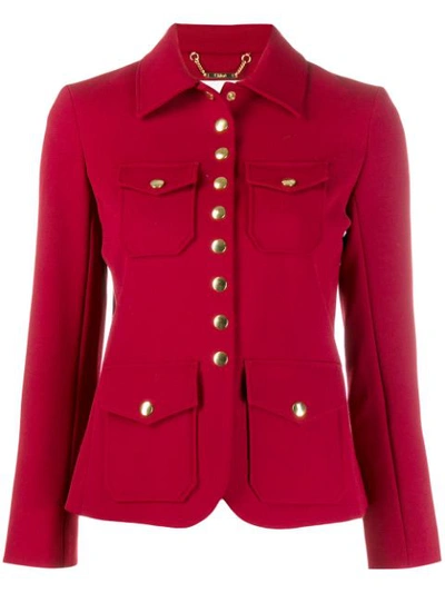 Chloé Press Stud Jacket In Red