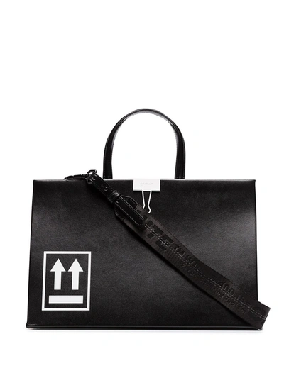 Off-white Medium Box Tote In Black