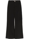 Gucci High-waisted Web Culottes In Black
