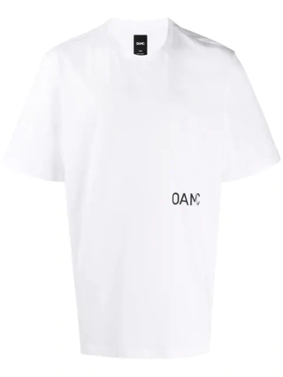 Oamc White Cotton Printed T Shirt