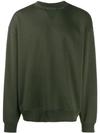 Acne Studios Logo Print Sweatshirt In Green