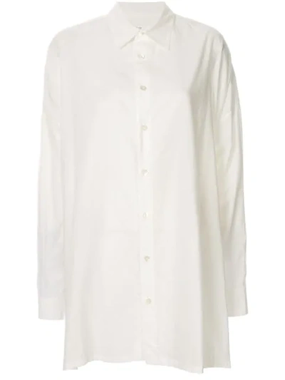 Y's Oversize Cotton Shirt In White