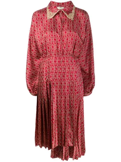 open lace back dress Pink Fendi Silk Embroidered Gown main image 1