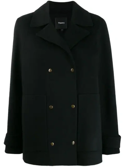 Theory Military Peacoat In Black