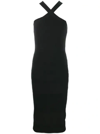 Mcq By Alexander Mcqueen Bodycon Midi Dress In Black