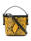 Nico Giani Snakeskin Effect Tote In Yellow