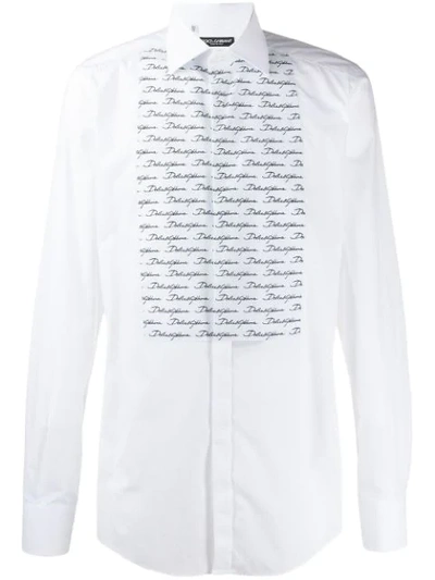 Dolce & Gabbana Logo Shirt In White