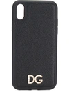 Dolce & Gabbana Crystal-embellished Logo-plaque Iphone Xs Max Case In Black