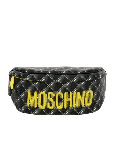Moschino Capsule Collection Pixel Belt Bag In Black