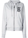 Burberry Monogram Motif Oversized Hoodie In Grey