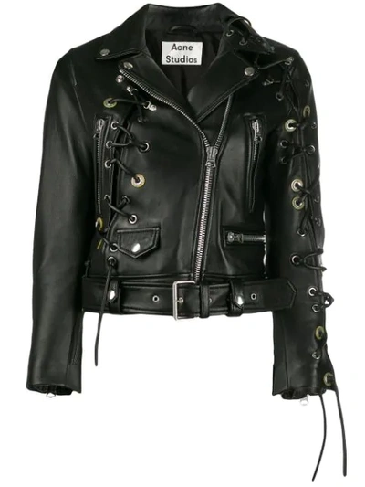 Acne Studios Petite Carry-over Biker Jacket In Black