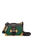 Prada Cahier Shoulder Bag In Green